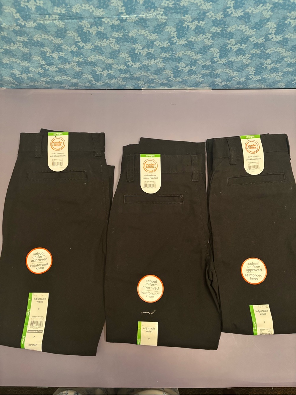 Children's Black School Uniform Pants – Adjustable Waist